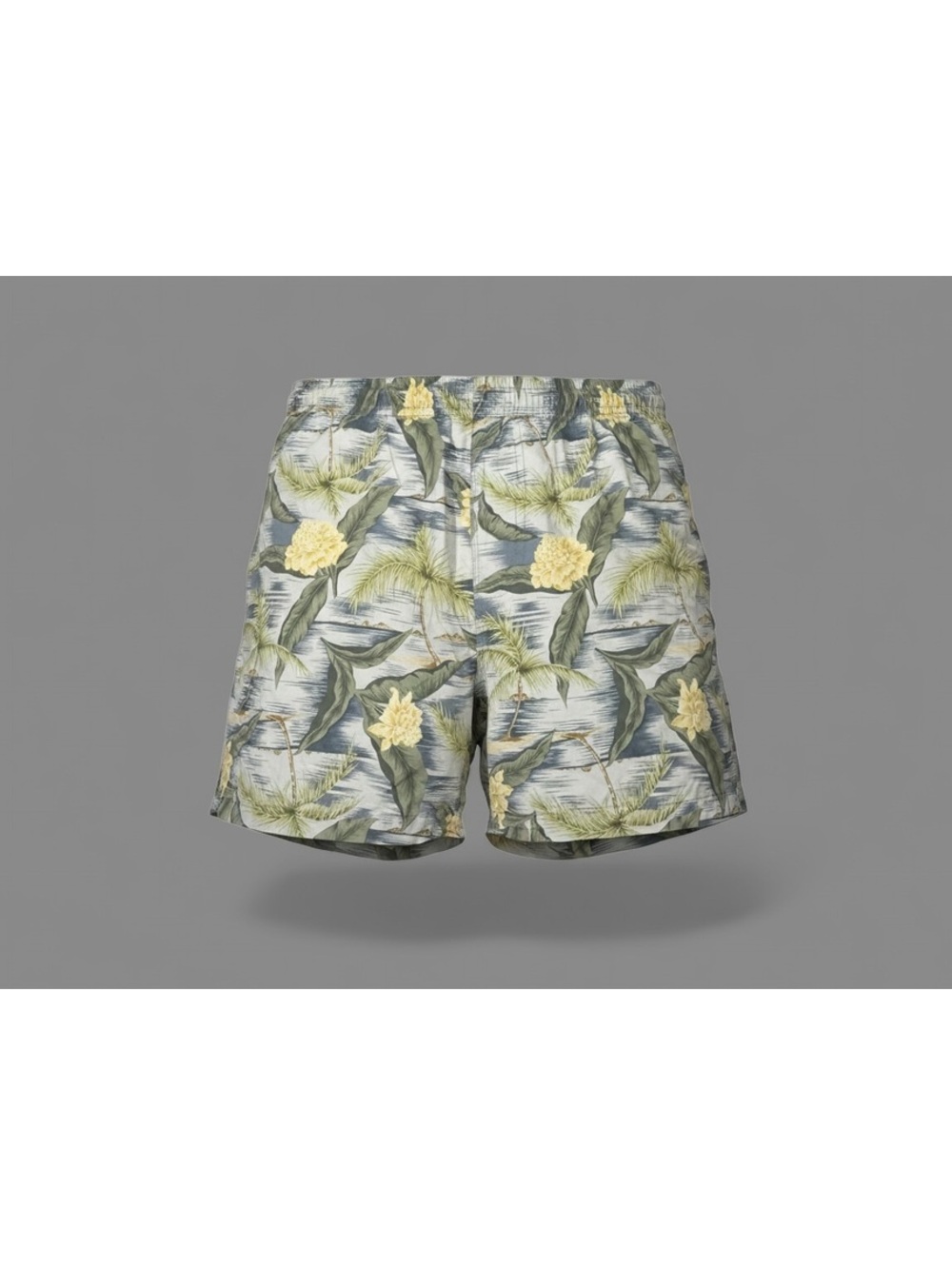 Vintage Tommy Bahama Relax Swim Trunks Mens L Tropical Hawaiian Floral Palm